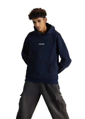 Vibes Signature Navy Hoodie-XL