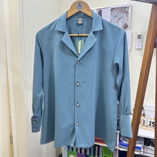 Ladies Cuban Shirt - Blue