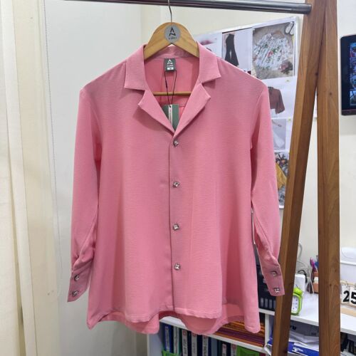 Ladies Cuban Shirt - Pink