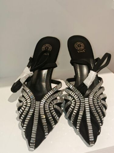 Celeste Noir Crystal Heel