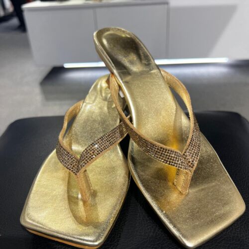 Golden Glamour Rhinestone Flats