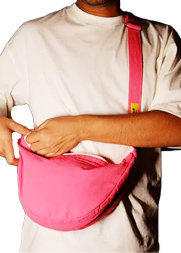 Moon Bag-Blue Breeze Crossbody Bag"-PINK