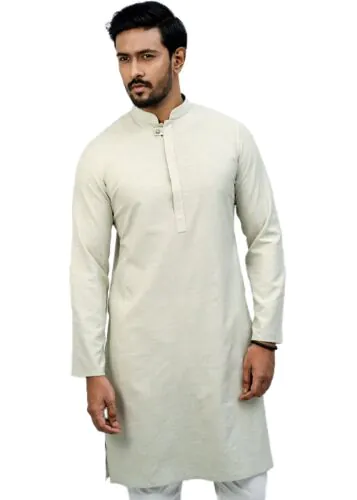 AGNIV Comfortable Premium Sage Green Cotton Men’s Panjabi-S