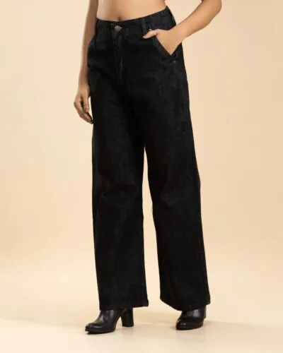 High Waisted Women’s Jeans Black-36