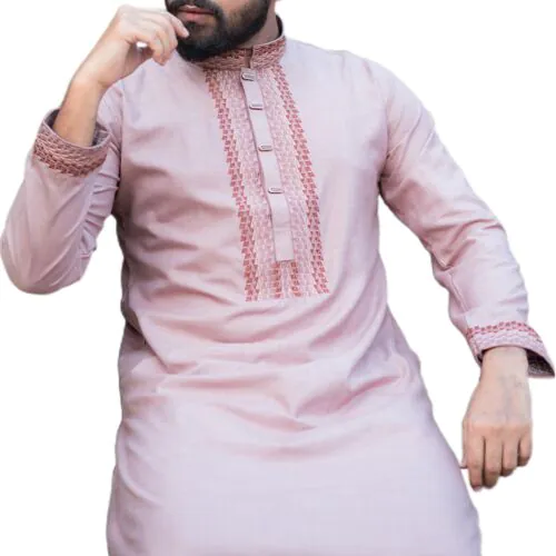 Blush Pink Embroidered Punjabi