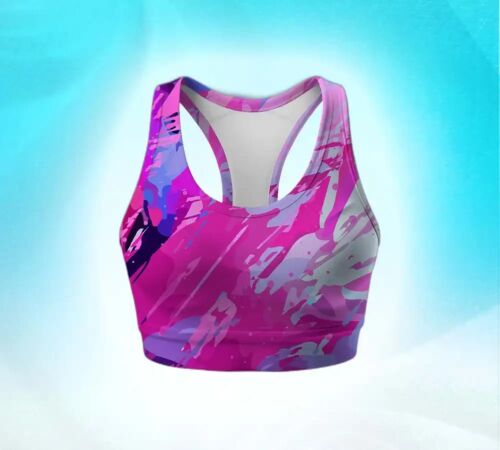 Sports Bra-Vibrant Splash-L