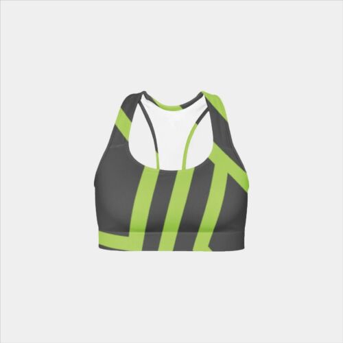 Sports Bra-Neon Striped-XL