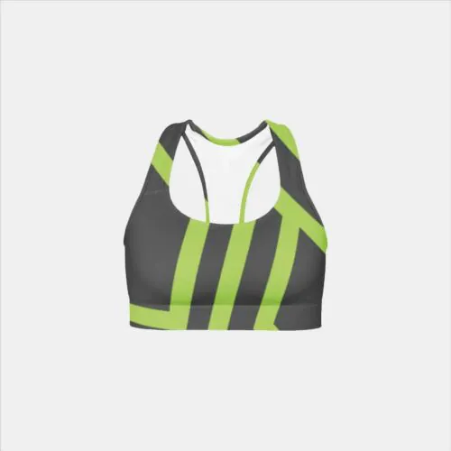 Sports Bra-Neon Striped-XL