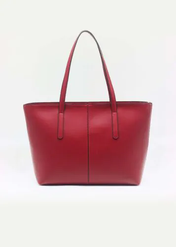 Luxury Ladie's Tote Bag-Solid-Maroon