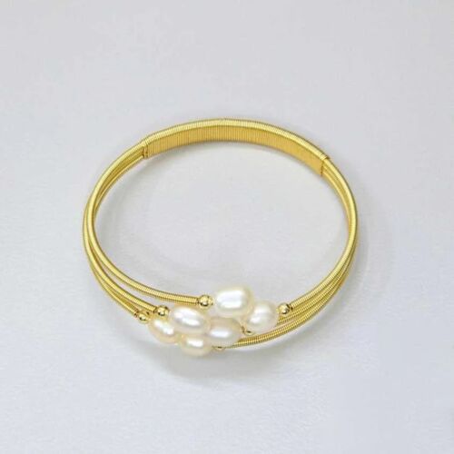 Pearl Radiance" Adjustable Cuff Bracelet