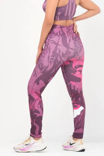Printed Premium Leggings-Bold Bloom-XL