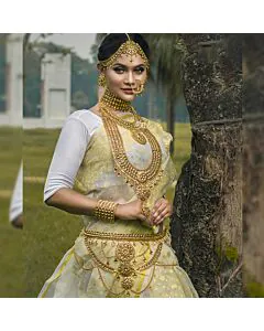Regal Golden Bridal Necklace Set