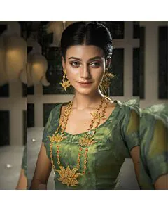 Lotus Blossom Long Necklace Set