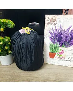 Mystic Black Quilted Dirham Bag