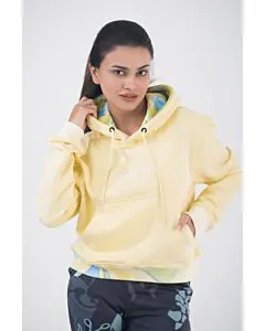 Solid premium hoodie-Pastel yellow