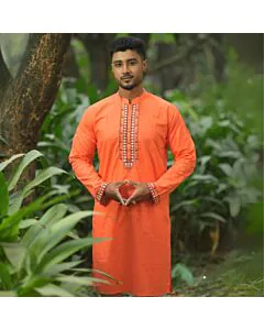Sunset Ember Embroidered Punjabi