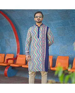Vibrant Zigzag Ethnic Punjabi