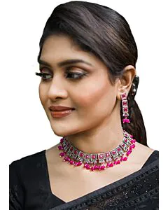 Ruby Blossom Choker Set