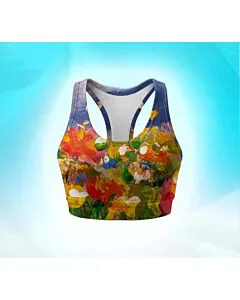 Sports Bra- Floral Art Print