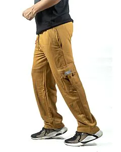 Brown Baggy Cargo Sweatpants