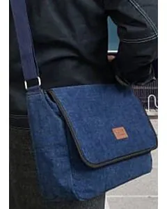 Laptop Bag-Denim Navy Blue