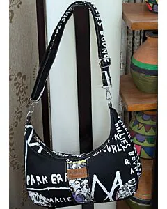 Maria Bag-Black & White Print