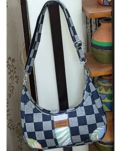 Maria Bag-Denim & Floral Blue Print