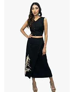 MISERY Sleek and Stylish A-Line Skirt with Skin Print