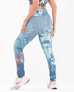 Printed Premium Legging-Floral Flow