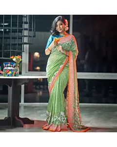 Serene Meadow Handwoven Saree