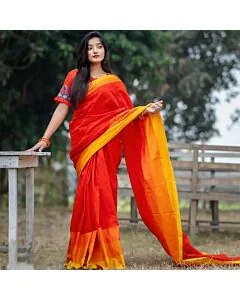 Sunset Radiance Handwoven Saree