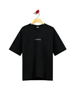 Solid Black Drop Shoulder