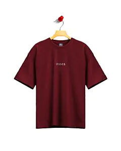 Solid Maroon Drop Shoulder