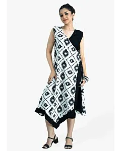 VANESSA Beautiful Black &amp; White Wrap Dress-M