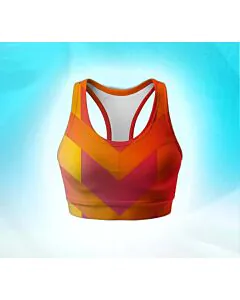 Premium Sports Bra-Sunrise Spectrum