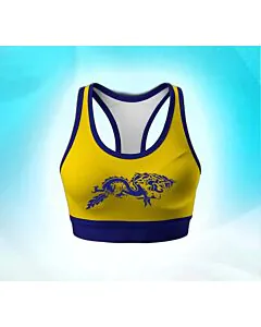 Sports Bra-Bold Yellow & Blue