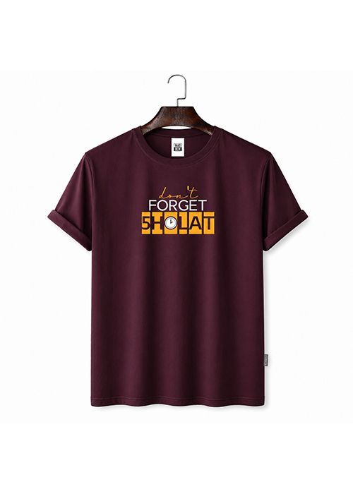 Maroon Solat Graphic Casual T-Shirt