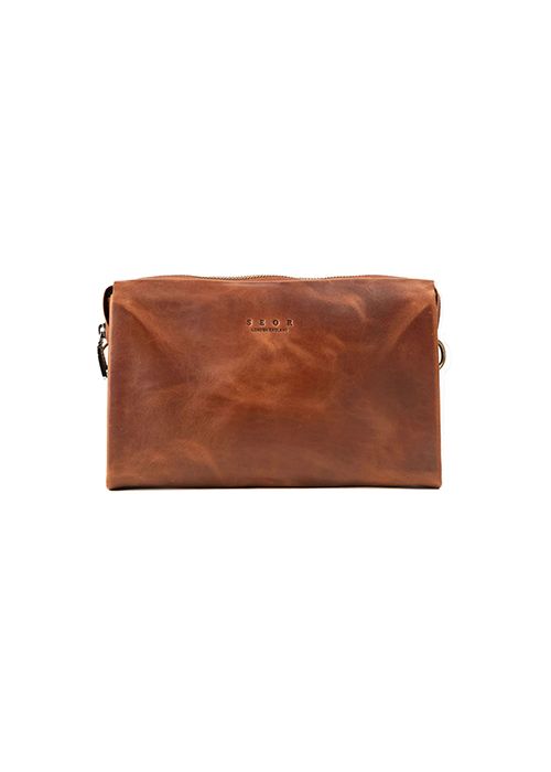 Maverick Genuine Leather Coded Lock Clutch Crossbody Bag