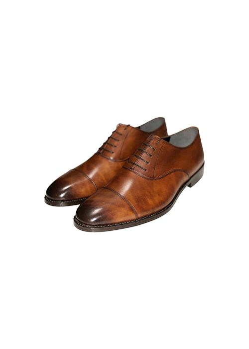 Antique Leather Cap Toe Oxford Lace-Up Dress Shoes