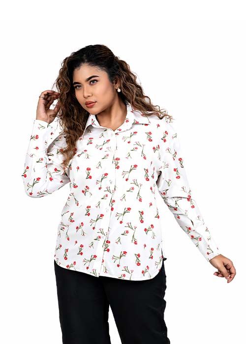 Women’s Cotton Floral Print Full Sleeve Casual Shirt