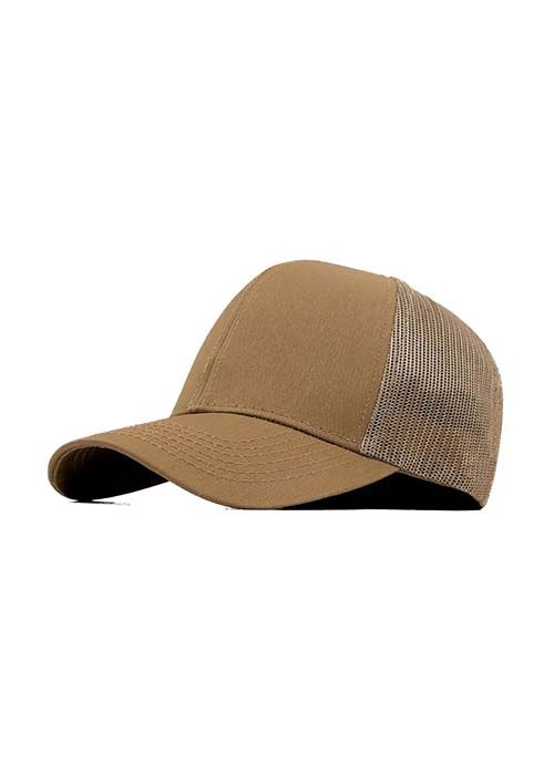 Beige Mesh Cotton Breathable Casual Cap
