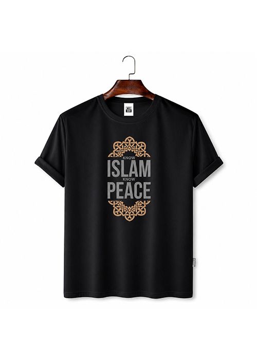 Black Islam Peace Graphic Casual T-Shirt