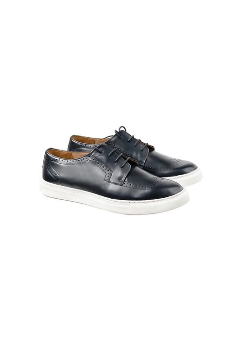 Men’s Black Leather Brogue Sneaker