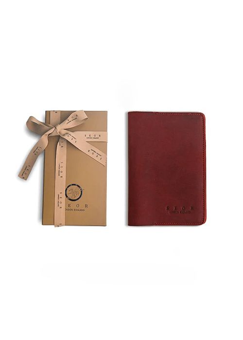 SEOR Crazy Horse Leather Passport & Travel Card Holder