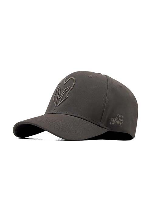 Charcoal Grey Cotton Baseball Cap with Tonal Embroidery