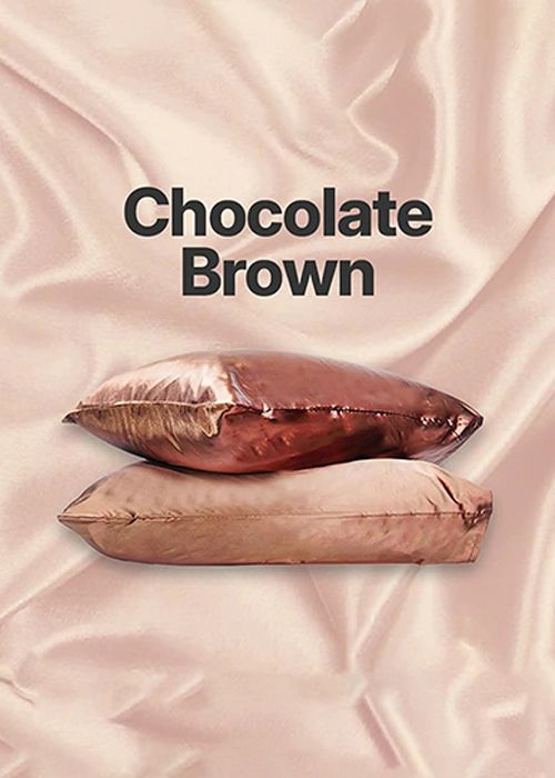 Chocolate Brown Satin Pillowcase