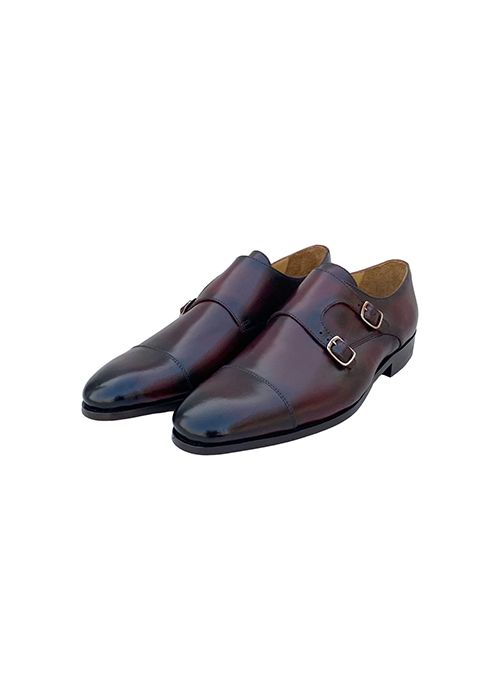 Classic Double Monk Strap Leather Shoes