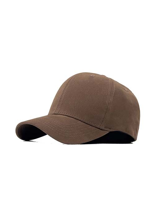 Coffee Brown Twill Solid Fitted Classic Cap