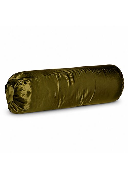 Dark Olive Satin Bolster Case