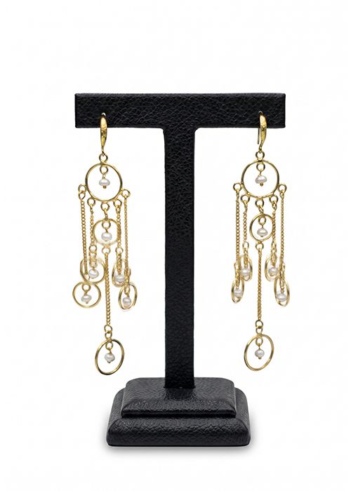 Exclusive 18K Gold-Plated Pearl Drop Earrings
